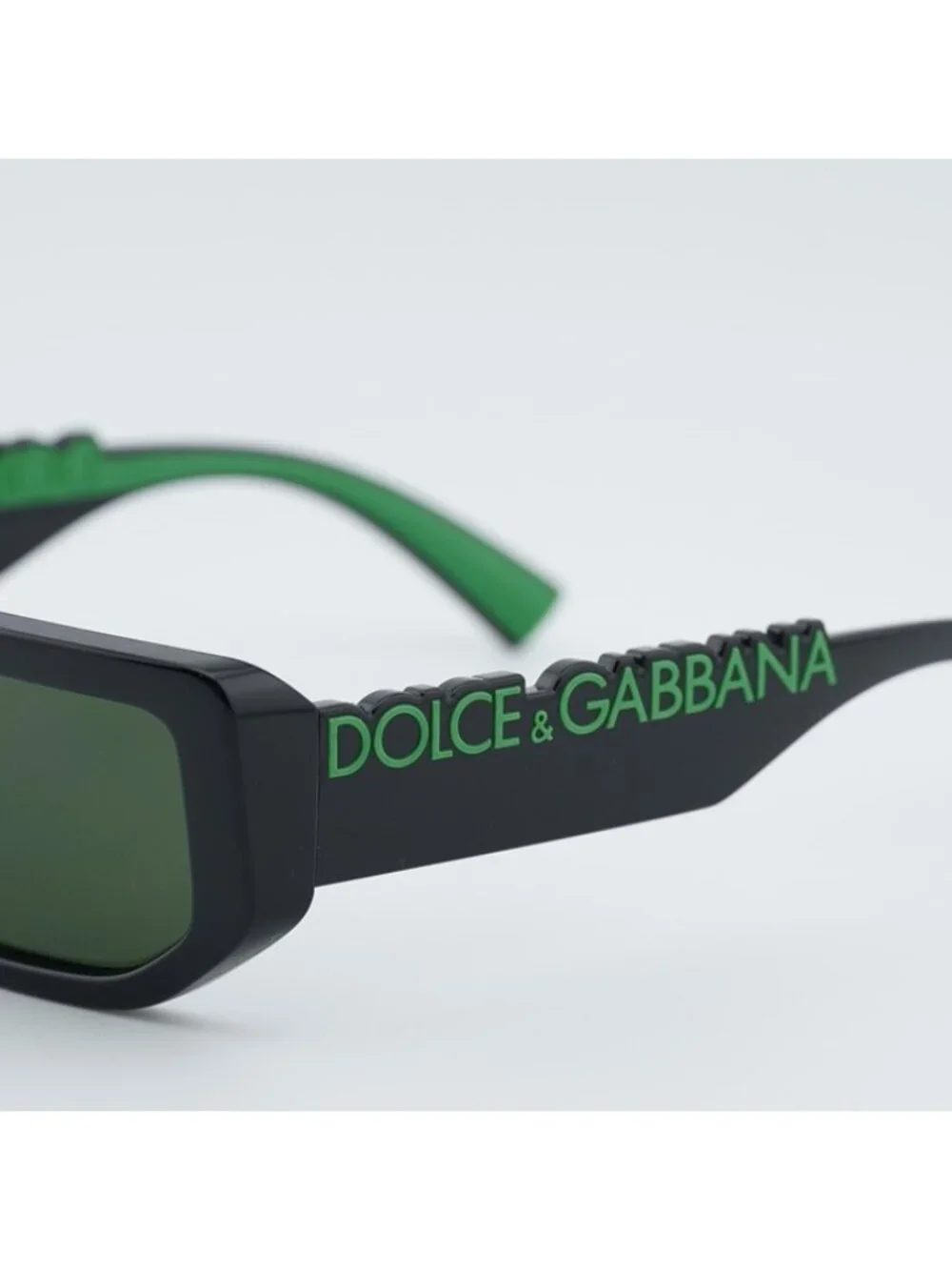 Dolce & Gabbana DG6203 501/71 Sunglasses Black/Green Rectangle Frame